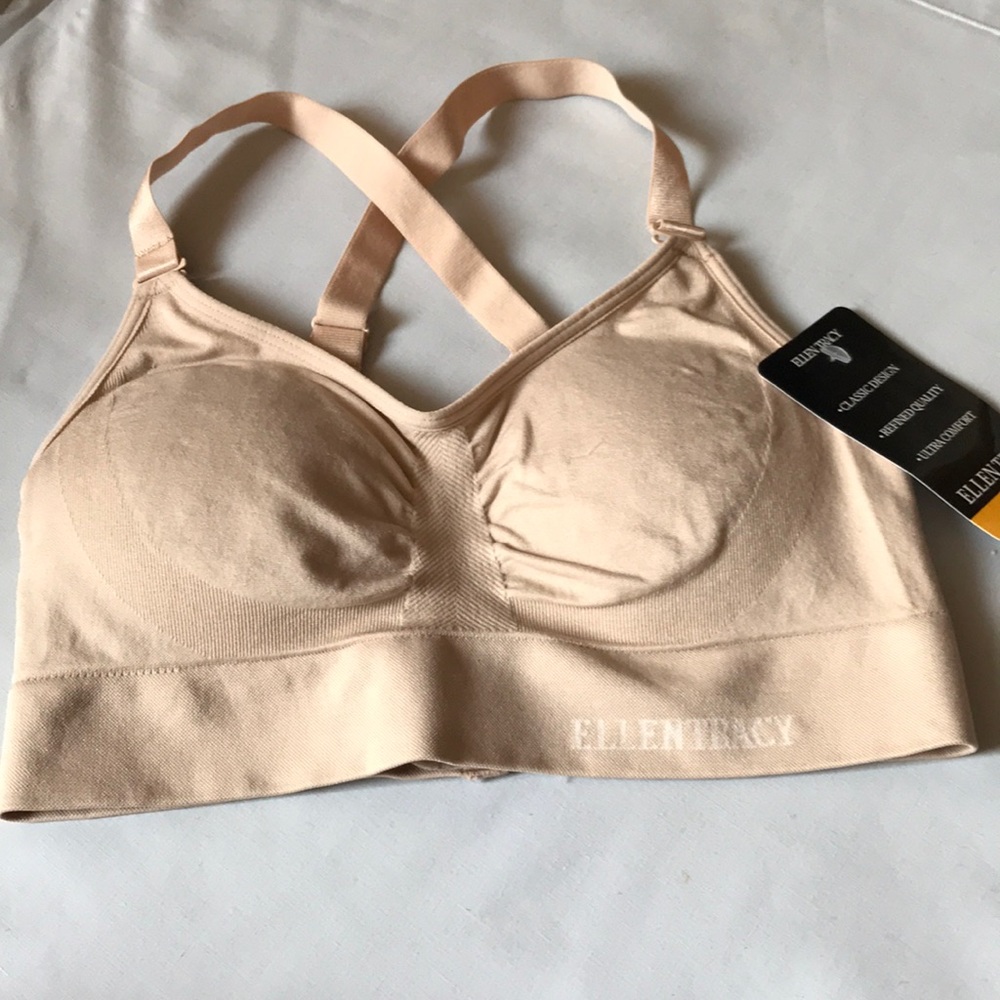 NWT Ellen Tracy 59550 Sports Bra Removable Pads SM